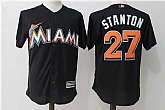 Miami Marlins #27 Giancarlo Stanton Black New Cool Base Stitched Jersey,baseball caps,new era cap wholesale,wholesale hats